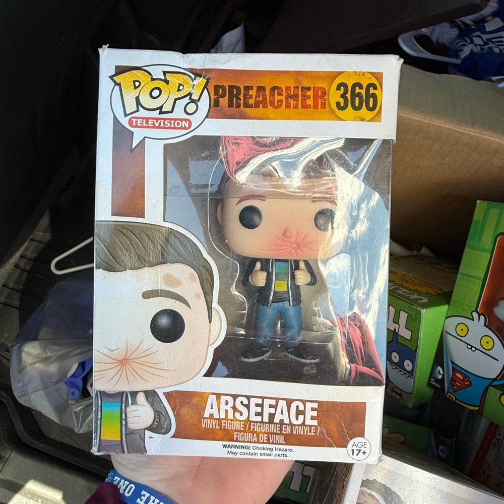 Funko Pop! Preacher Arseface Figure with Blue and Black Outfit